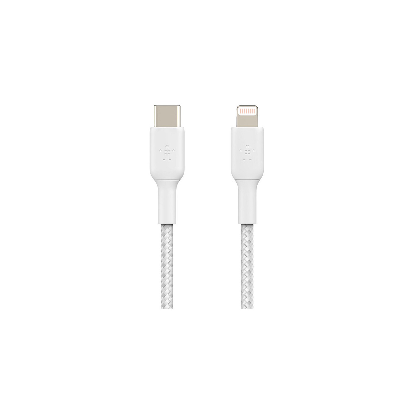 Belkin BoostCharge - Lightning-Kabel - 24 pin USB-C männlich zu Lightning männlich - 2 m - weiß - USB-Stromversorgung...