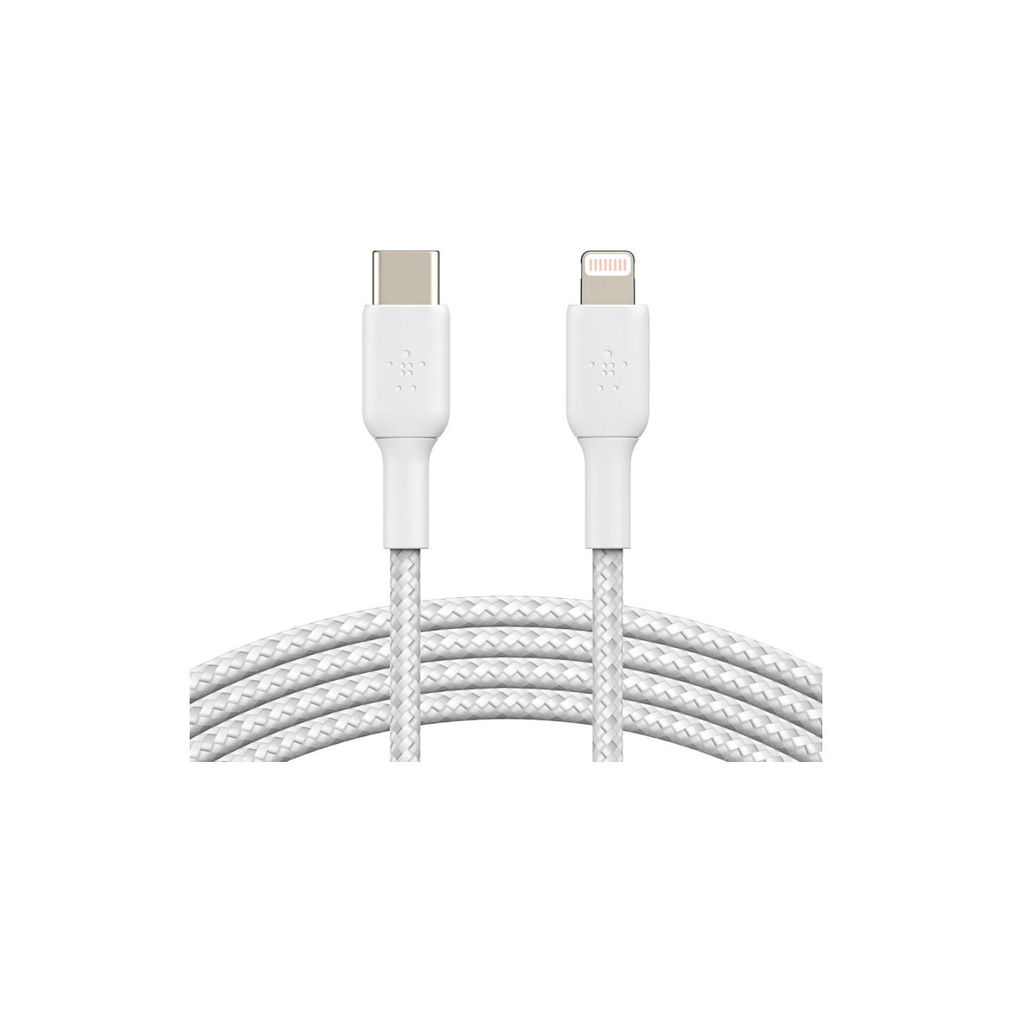 Belkin BoostCharge - Lightning-Kabel - 24 pin USB-C männlich zu Lightning männlich - 2 m - weiß - USB-Stromversorgung...