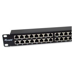 Equip Patchpanel 48x RJ45 Cat6A 19' FTP 1HE Premium schwarz — Buy in Cyprus with Fast Delivery