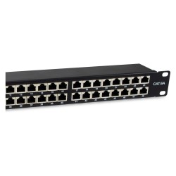 Equip Patchpanel 48x RJ45 Cat6A 19' FTP 1HE Premium schwarz — Buy in Cyprus with Fast Delivery