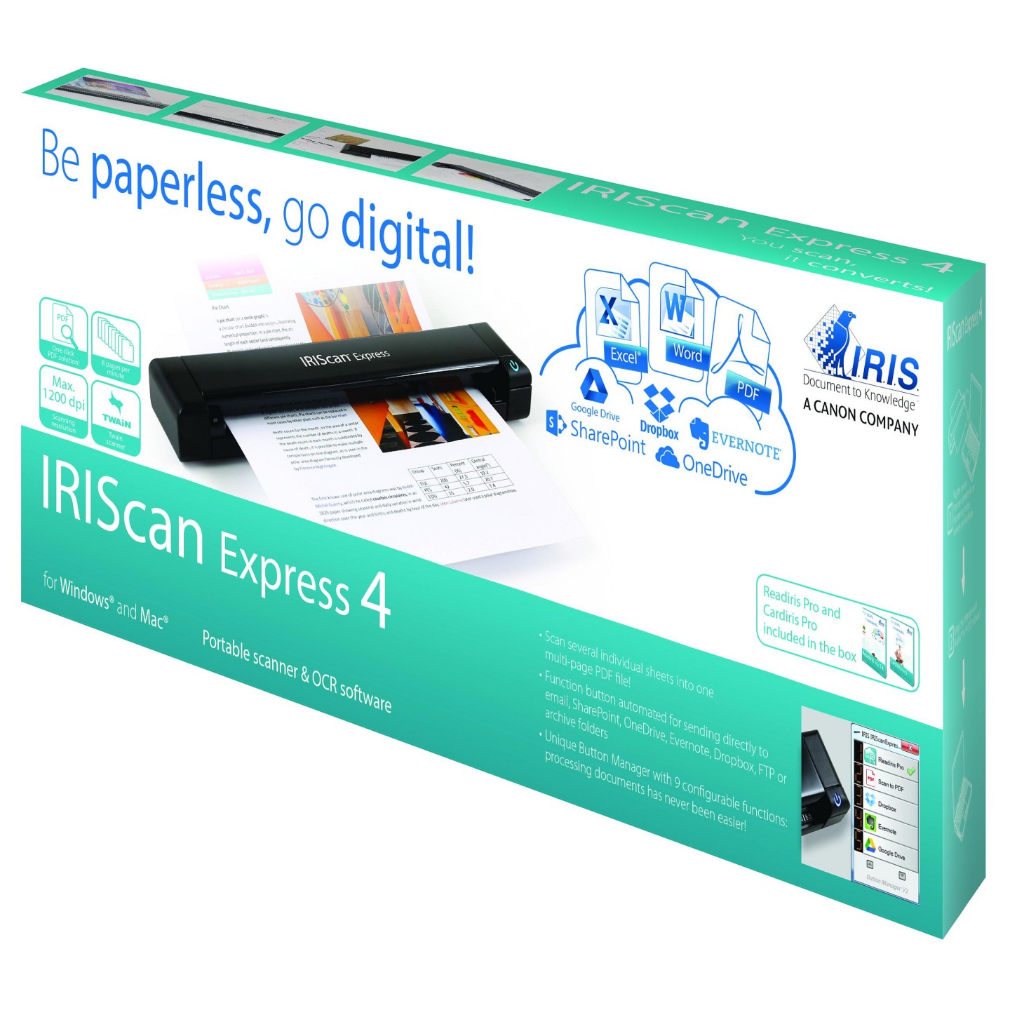IRIS IRISCan Express 4 - Einzelblatt-Scanner - Contact Image Sensor (CIS) — Buy in Cyprus with Fast Delivery