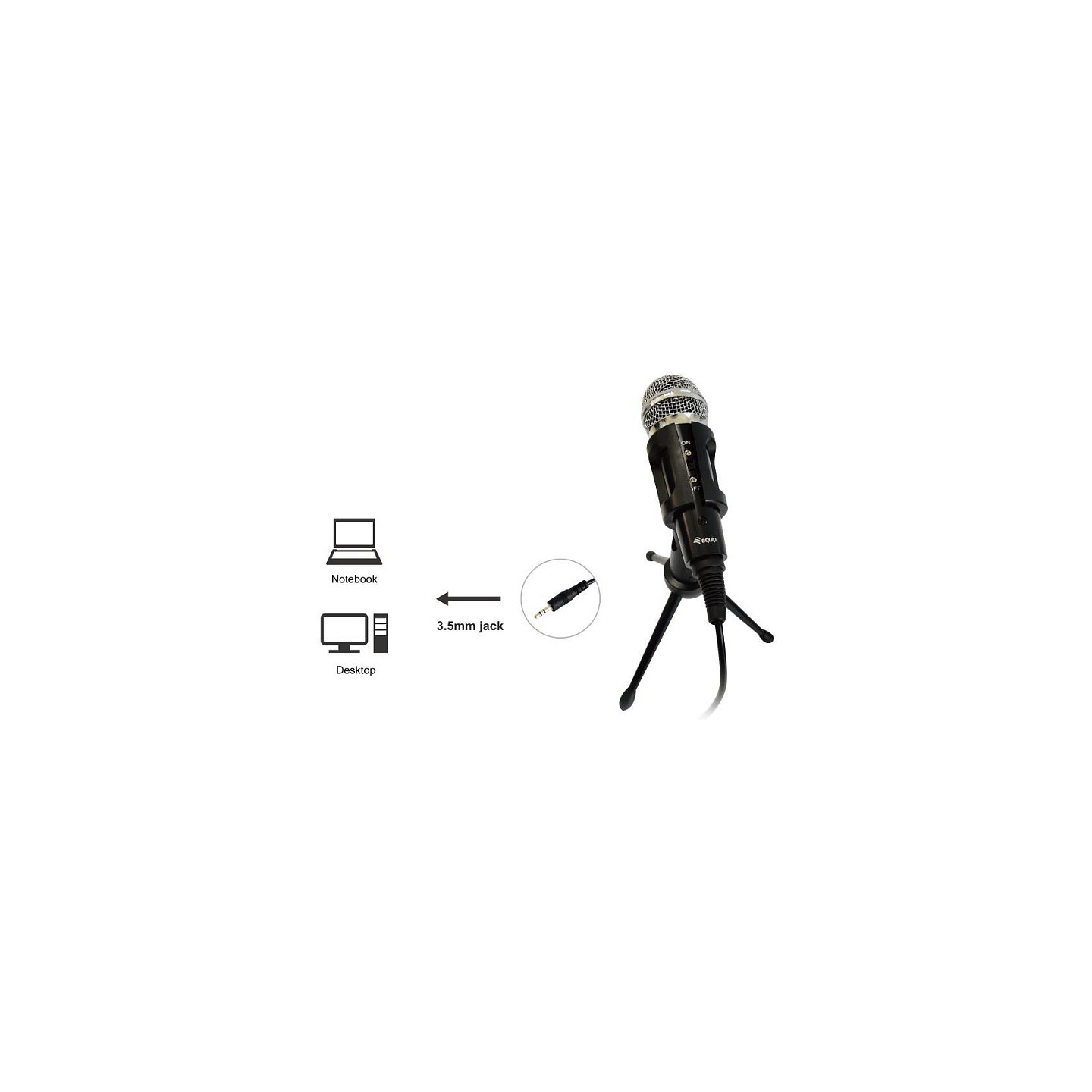 Equip Tischmikrofon+Einstellbarer Winkel mini 3.5mm Klinke — Buy in Cyprus with Fast Delivery