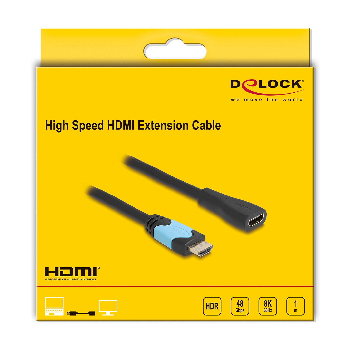 DELOCK High Speed HDMI Verlngerungskabel 48 Gbps 8K 60Hz 1m — Buy in Cyprus with Fast Delivery