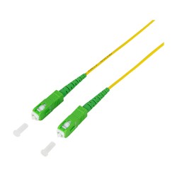 Fibre optic patch cable - OS2 - SC APC to SC APC - simplex - singlemode - yellow G.657.A2 - 10 m