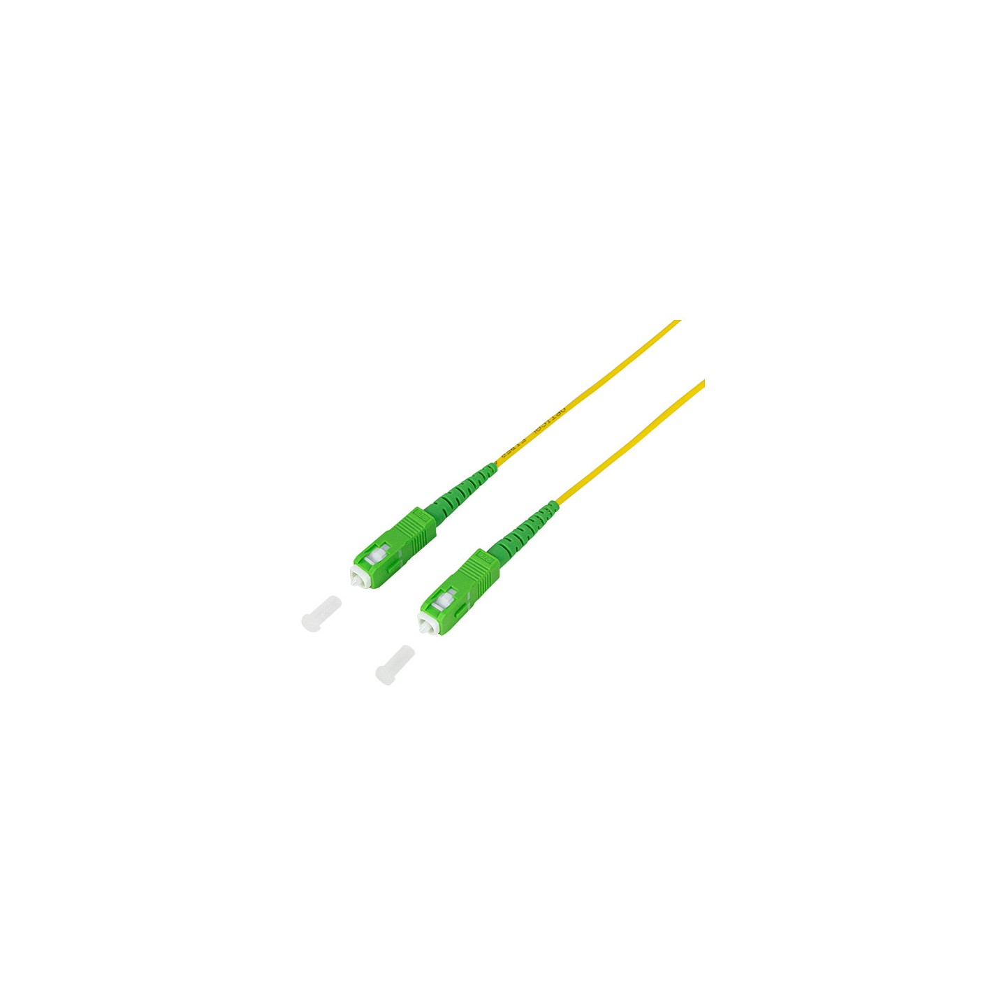 Fibre optic patch cable - OS2 - SC APC to SC APC - simplex - singlemode - yellow G.657.A2 - 10 m