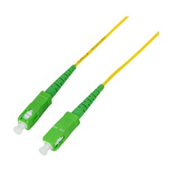 Fibre optic patch cable - OS2 - SC APC to SC APC - simplex - singlemode - yellow G.657.A2 - 10 m