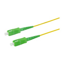 Fibre optic patch cable - OS2 - SC APC to SC APC - simplex - singlemode - yellow G.657.A2 - 10 m