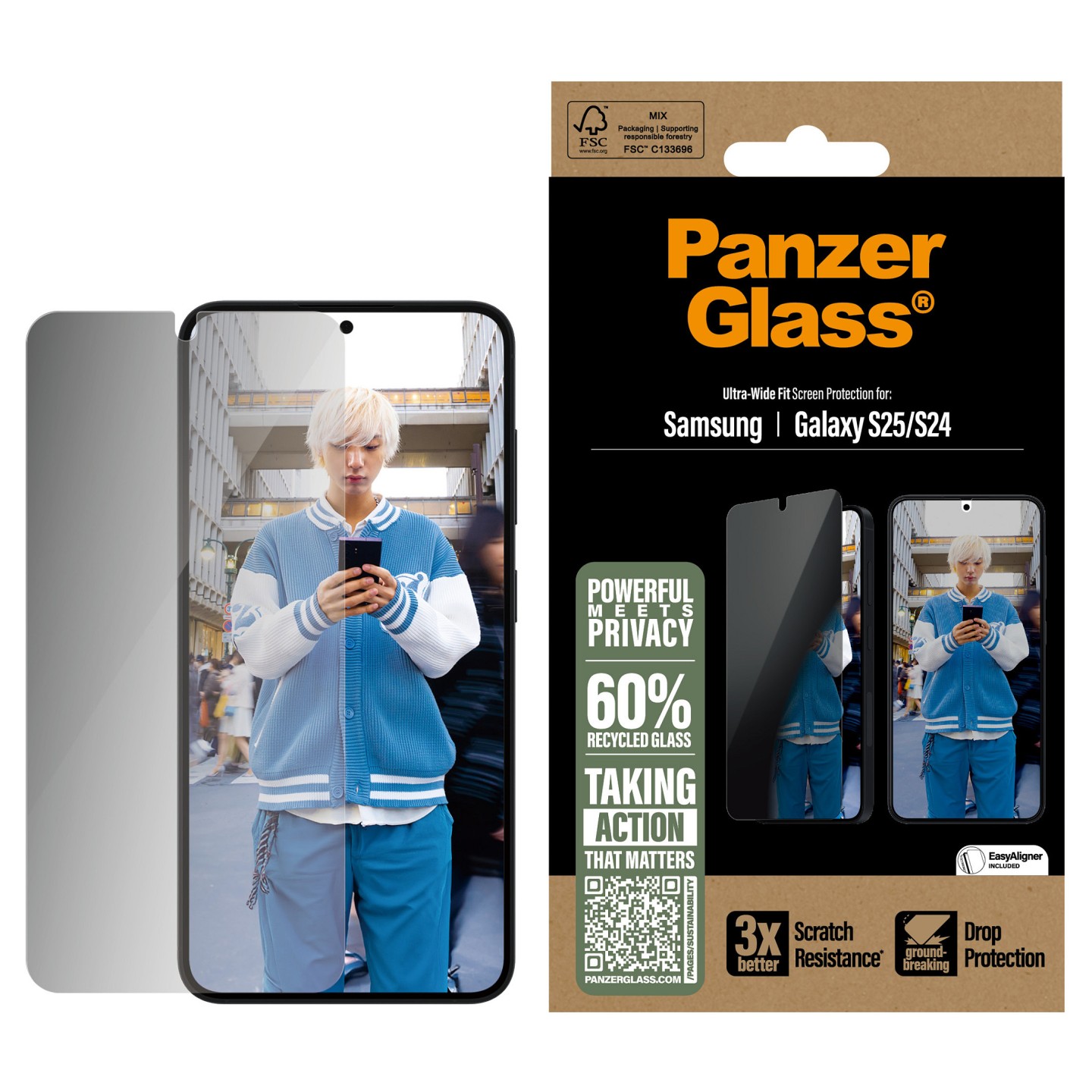 PanzerGlass Privacy Screen Protector Samsung Galaxy S25 — Buy in Cyprus with Fast Delivery