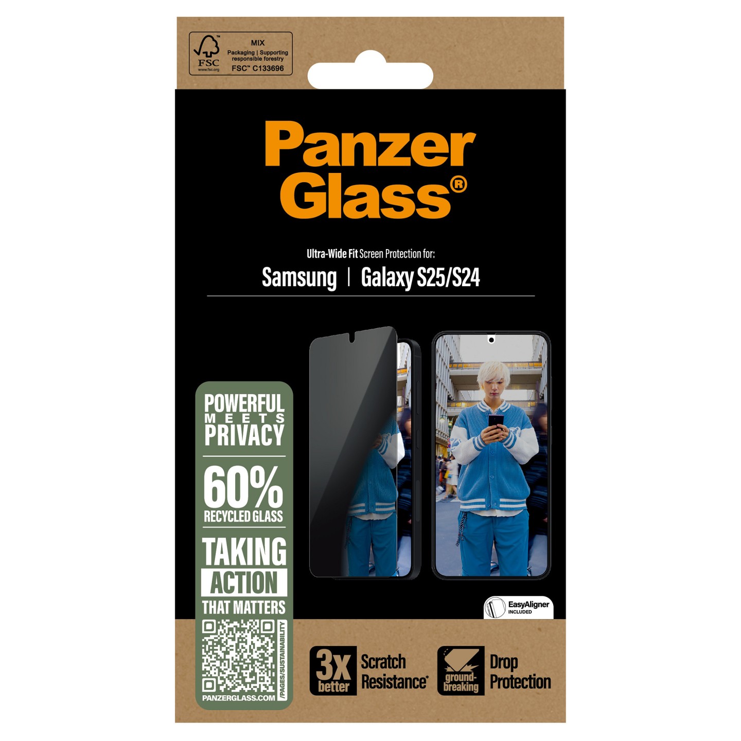 PanzerGlass Privacy Screen Protector Samsung Galaxy S25 — Buy in Cyprus with Fast Delivery