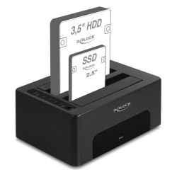 USB Dual Dockingstation für 2 x SATA HDD SSD mit Klon- und Löschfunktion — Buy in Cyprus with Fast Delivery
