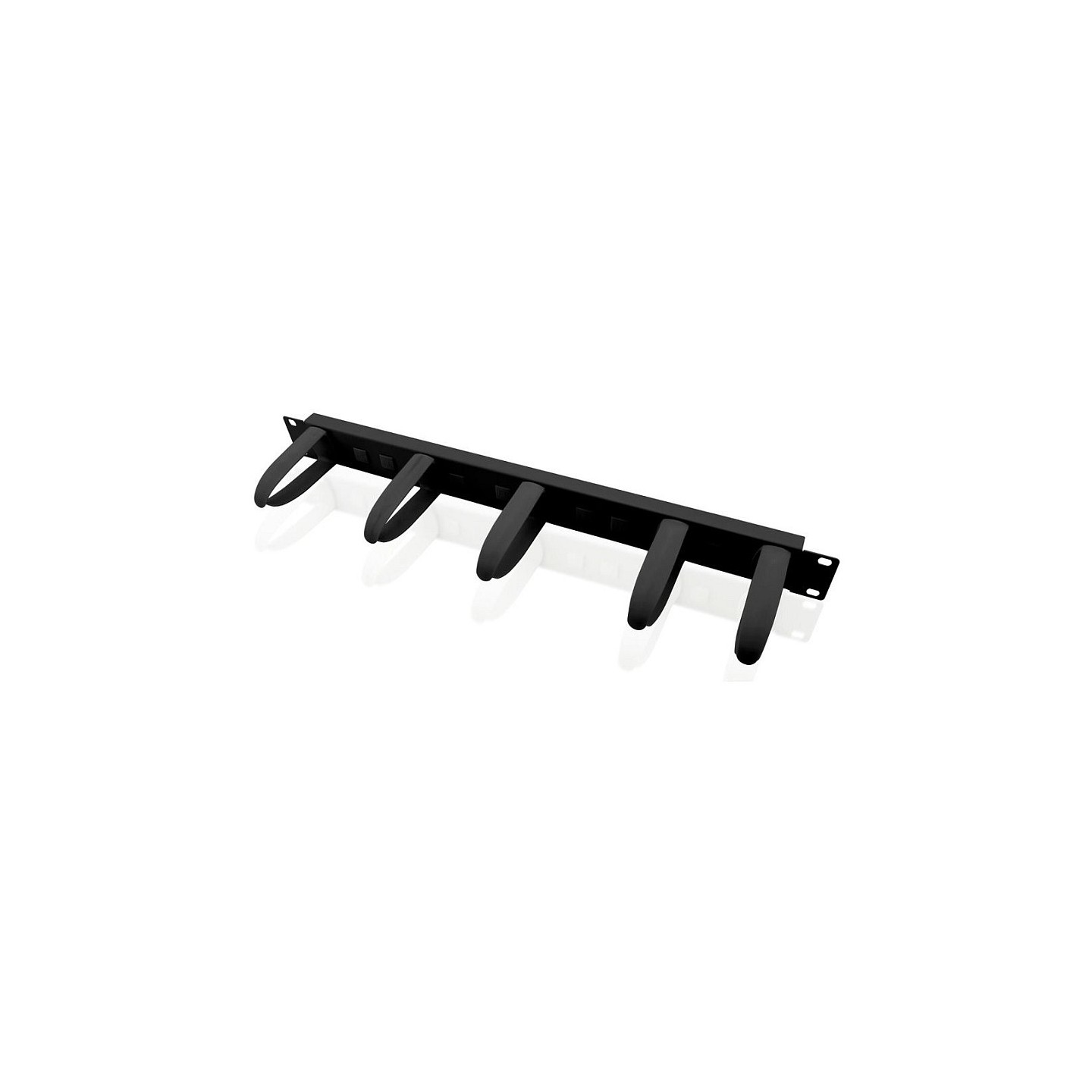 VALUE 48.26cm 19Zoll-Frontplatte 1HE mit 5 Kabelsen schwarz — Buy in Cyprus with Fast Delivery