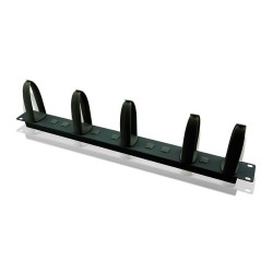 VALUE 48.26cm 19Zoll-Frontplatte 1HE mit 5 Kabelsen schwarz — Buy in Cyprus with Fast Delivery