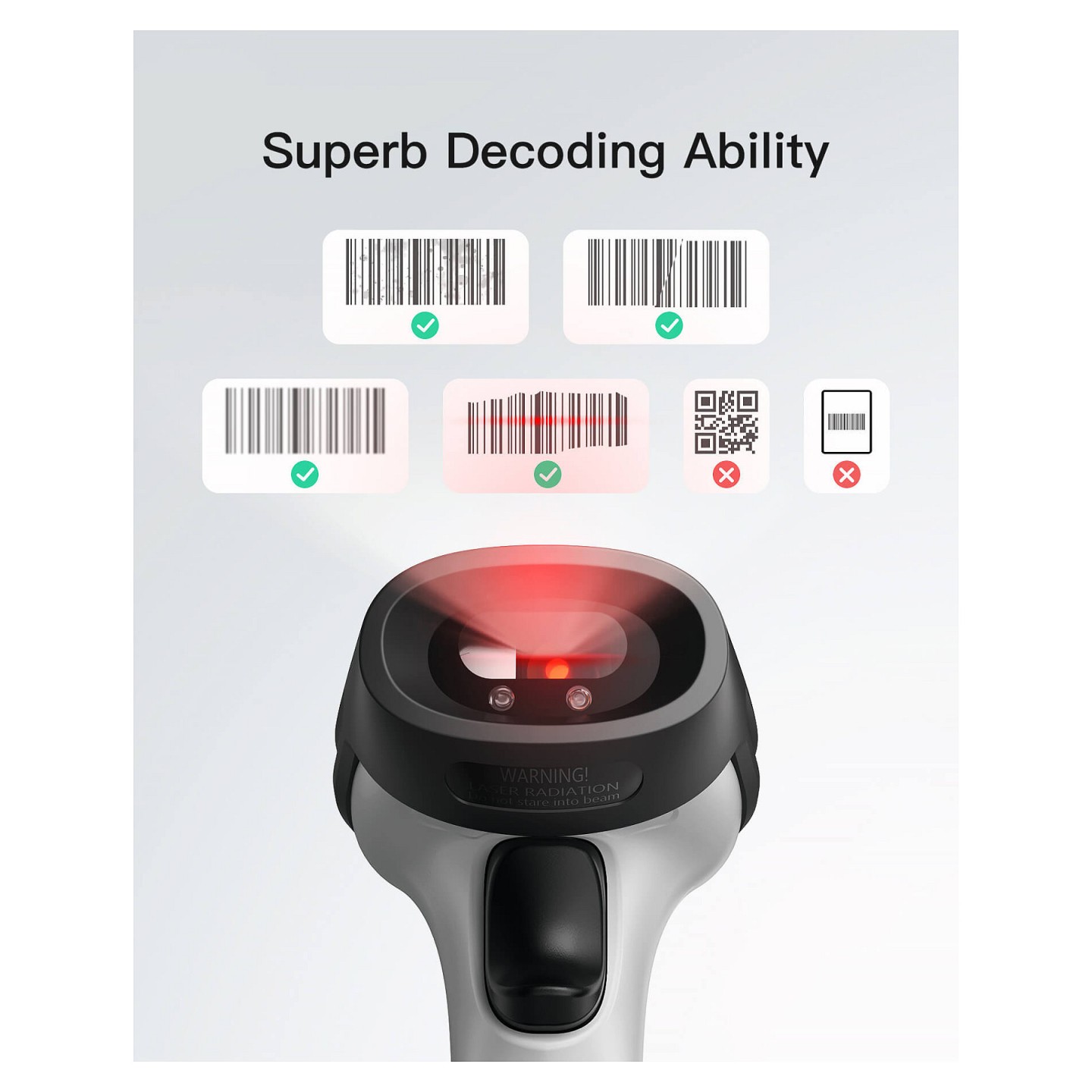 inateck Barcodescanner 70 gray [BCST-70_gray] — Buy in Cyprus with Fast Delivery