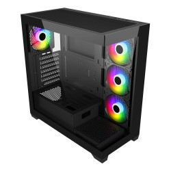 FSP M340-BA TG Black ATX Mid Tower PC Case - ARGB Fans (Retail) — Buy in Cyprus with Fast Delivery