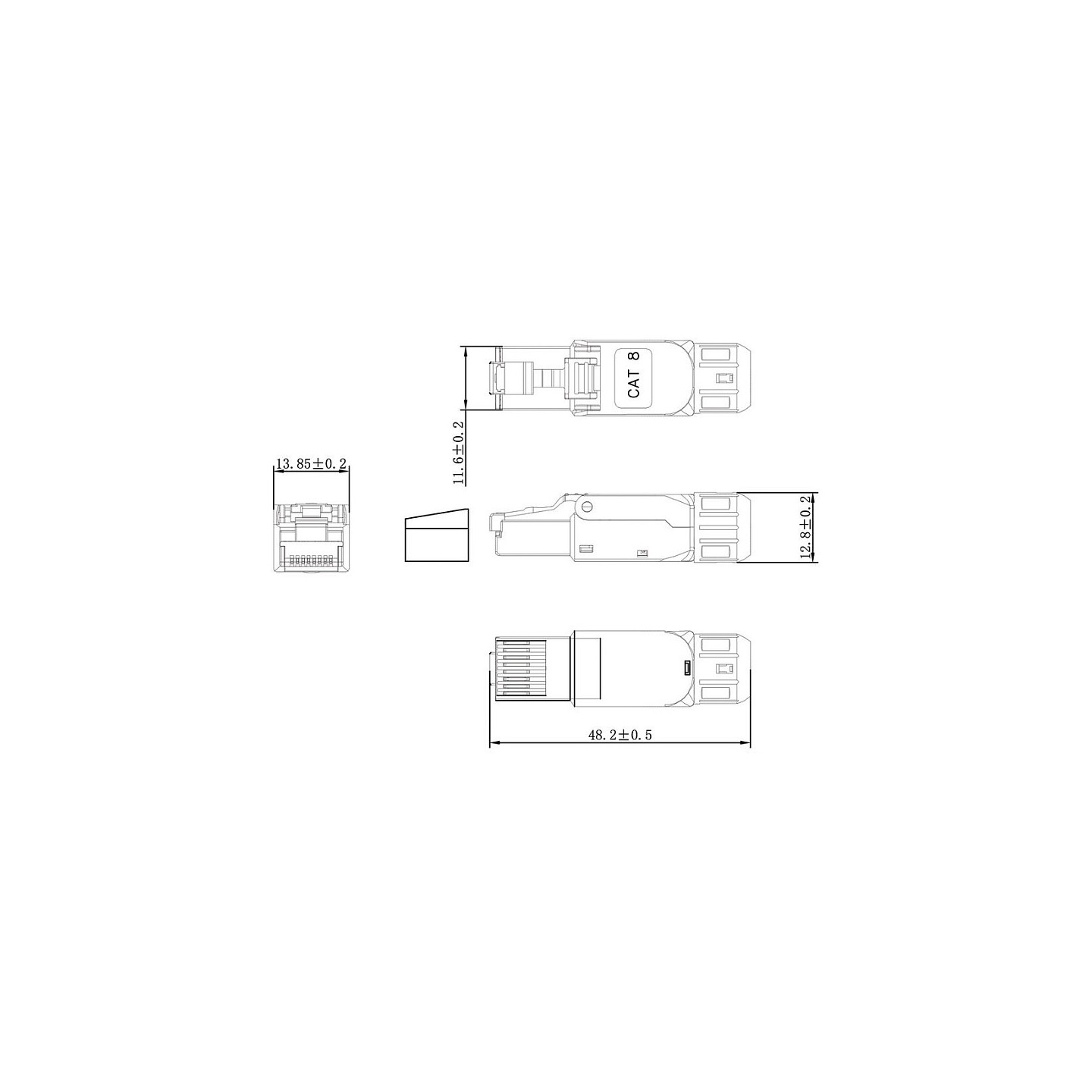 VALUE Feldkonfektionierbarer RJ-45-Stecker Cat.8 (Class I) — Buy in Cyprus with Fast Delivery