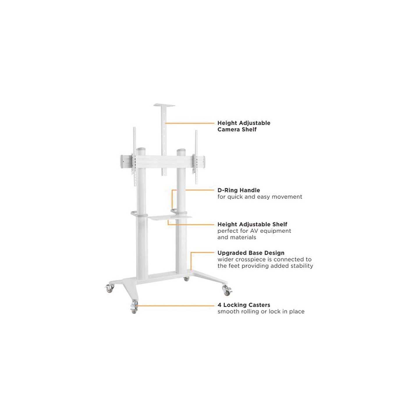 ROLINE LCD- TV-Rollstnder. 70-120 Zoll. bis 140kg. schwarz — Buy in Cyprus with Fast Delivery