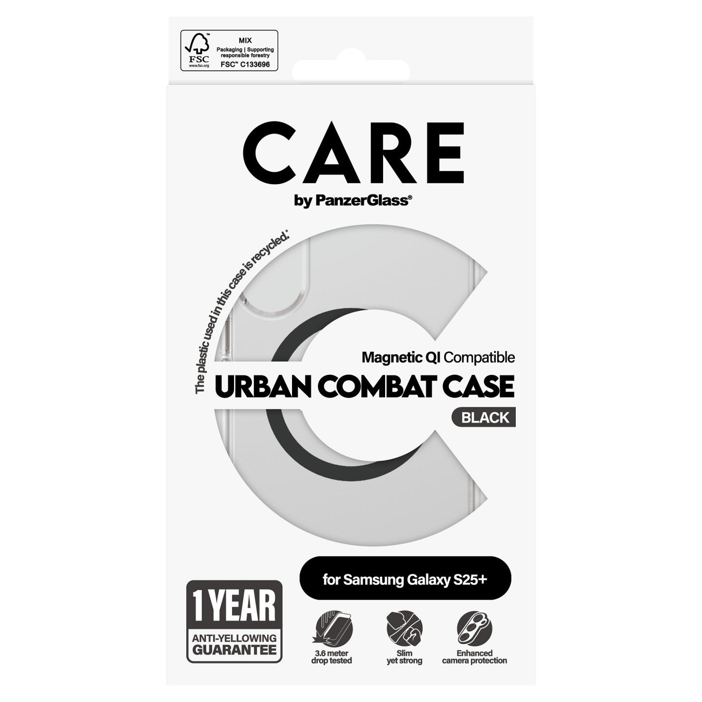 CARE Flagship Case Clear Black QI Compatible Galaxy S25 Plus — Buy in Cyprus with Fast Delivery