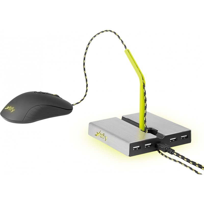 Buy CHERRY Xtrfy Mouse Bungee B4 - XG-B1-LED - LED 4-Port USB 2.0 Hub, 1.5m Cable in Cyprus, Nicosia, Limassol, Larnaka, Pafos