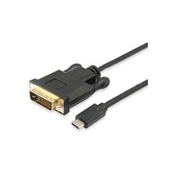 Equip Adapter USB-C - to DVI-D (24+1) 1920x1200 60Hz 1.80m sw Polybeutel — Buy in Cyprus with Fast Delivery