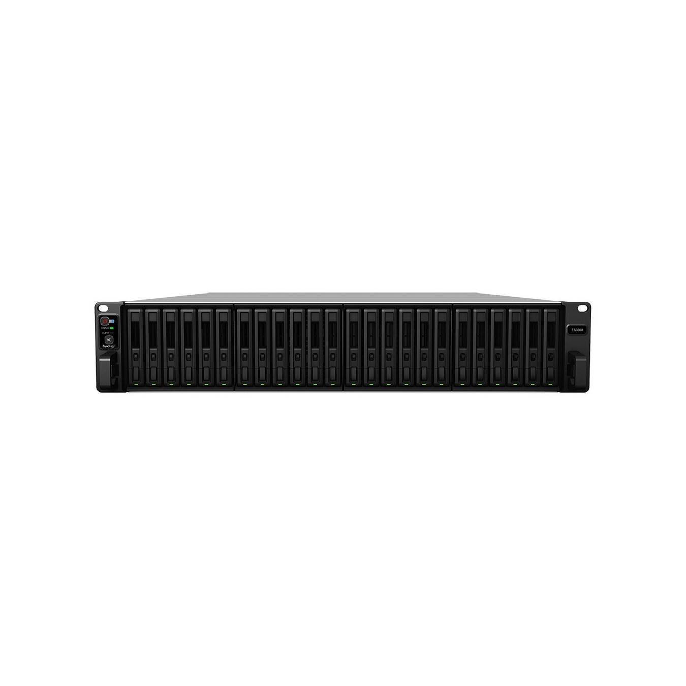 Synology FlashStation FS3600 - 24-Bay 2U Rack NAS - Intel Xeon D-1567 2.1/2.7GHz, 16GB DDR4, Black
