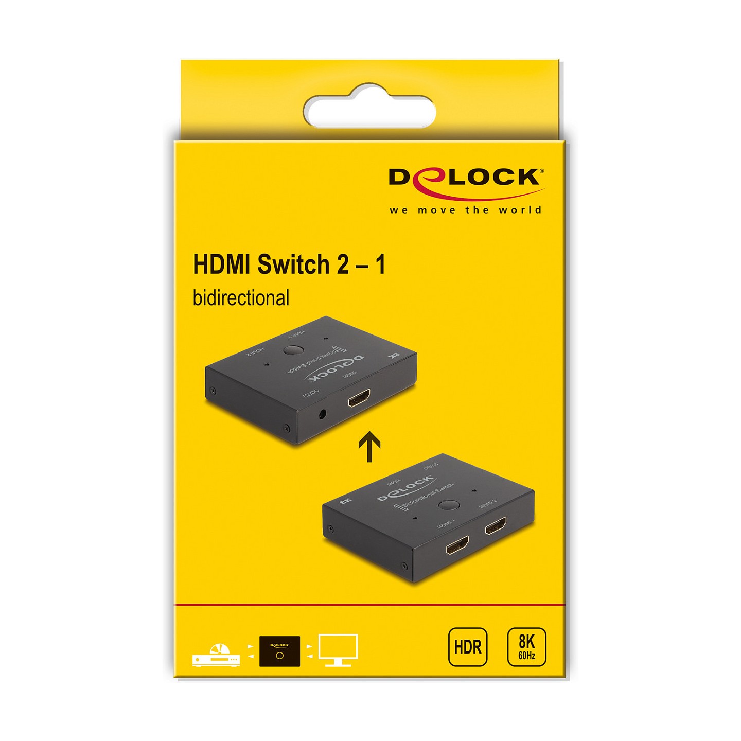 DELOCK HDMI 2 - 1 Switch bidirektional 8K 60Hz — Buy in Cyprus with Fast Delivery
