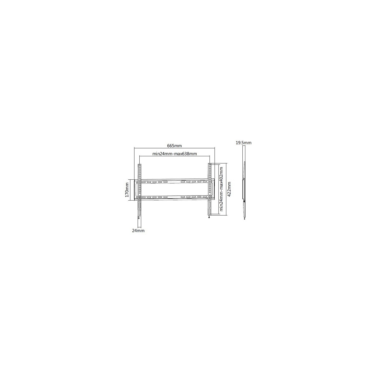 Equip Wandhalterung 37'-70' 1TFT Fest Slim 1Gelenk 35Kg sw retail — Buy in Cyprus with Fast Delivery