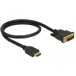 Buy DELOCK HDMI to DVI 24+1 Cable - Model 85651 - 0.5 m, Black, Gold-Plated, Bid... in Cyprus, Nicosia, Limassol, Larnaka, Pafos