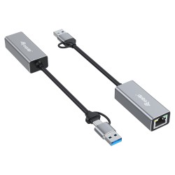 Equip Adapter USB-C - to RJ45 10 100 1000 2500 Mbps + USB-A — Buy in Cyprus with Fast Delivery