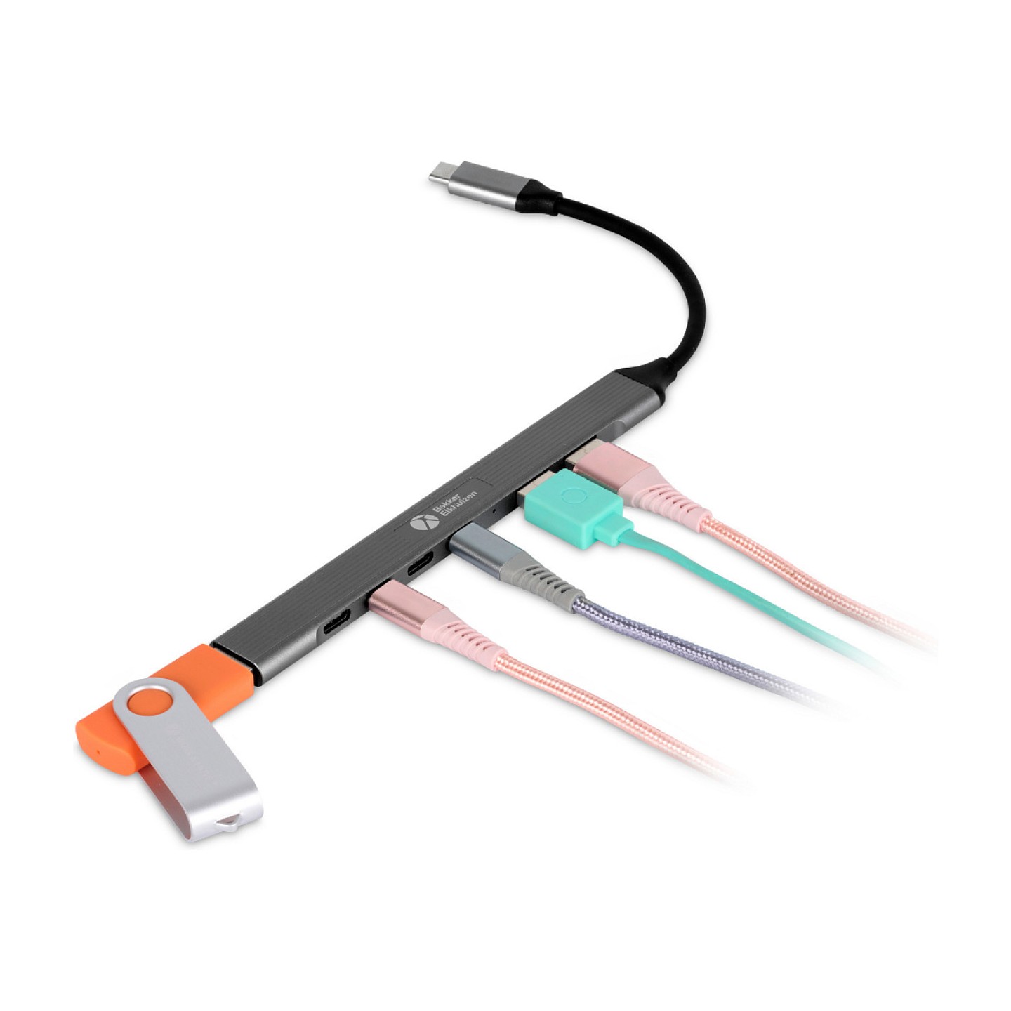 BakkerElkhuizen USB-C Hub 7-in-1 (3 x USB-A + 4 x USB-C) — Buy in Cyprus with Fast Delivery
