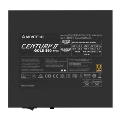 850W Montech CENTURY II 850 (silber. 1x 12-Pin High Power GPU. 4x PCIe. Kabelmanagement. 850 Watt)