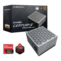 850W Montech CENTURY II 850 (silber. 1x 12-Pin High Power GPU. 4x PCIe. Kabelmanagement. 850 Watt)