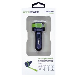 RealPower KFZ-Ladegerät Charger M 2400mA 1xUSB 1xMicro-USB — Buy in Cyprus with Fast Delivery