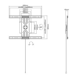 Equip Wandhalterung 37'-80' 1TFT Univ. Rot. 50Kg sw lite Retail — Buy in Cyprus with Fast Delivery