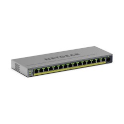 NETGEAR Easy Smart GS116EP - Switch - L3 - Smart - 1 x 10 100 1000 + 15 x 10 100 1000 (PoE+) - Desktop. wandmontierba...