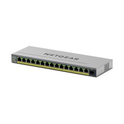 NETGEAR Easy Smart GS116EP - Switch - L3 - Smart - 1 x 10 100 1000 + 15 x 10 100 1000 (PoE+) - Desktop. wandmontierba...