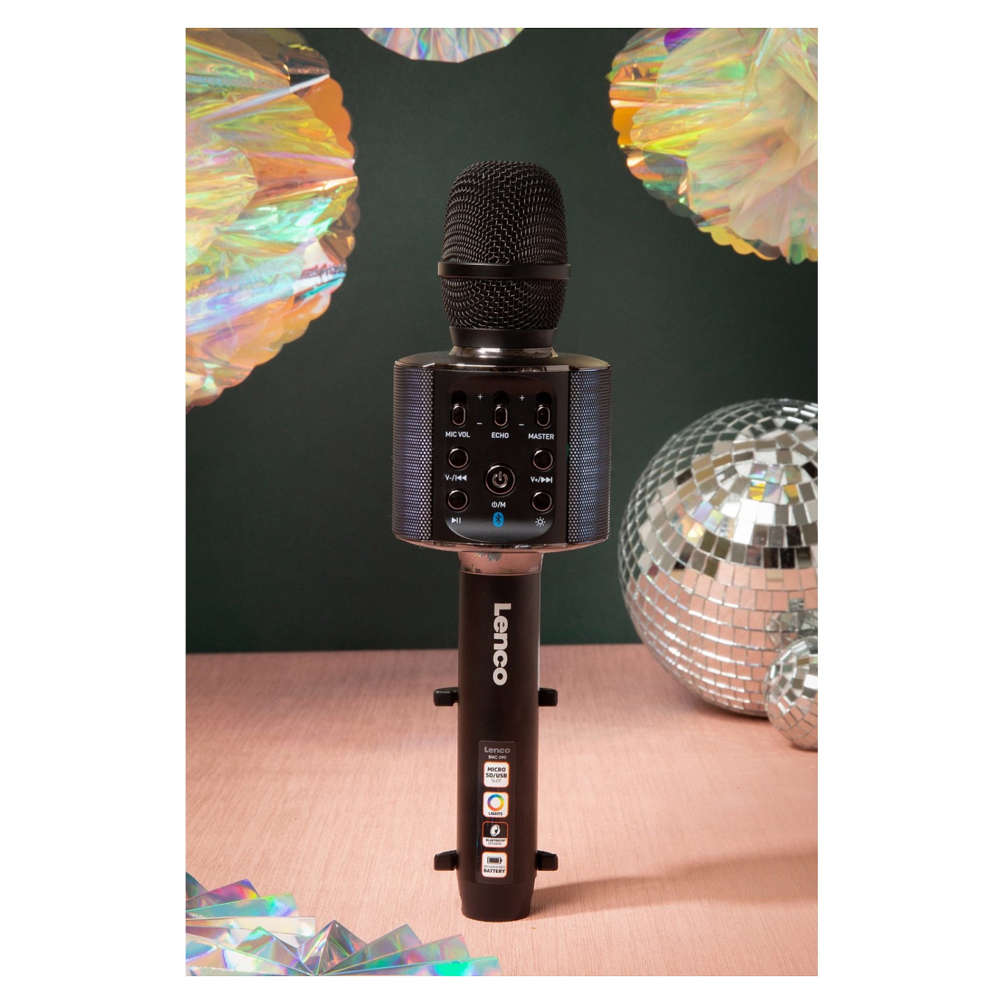LENCO BMC-090 Karaoke-Mikrofon. schwarz — Buy in Cyprus with Fast Delivery