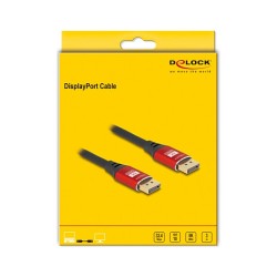 DELOCK DisplayPort Kabel 8K 60 Hz 3m rot Metall — Buy in Cyprus with Fast Delivery