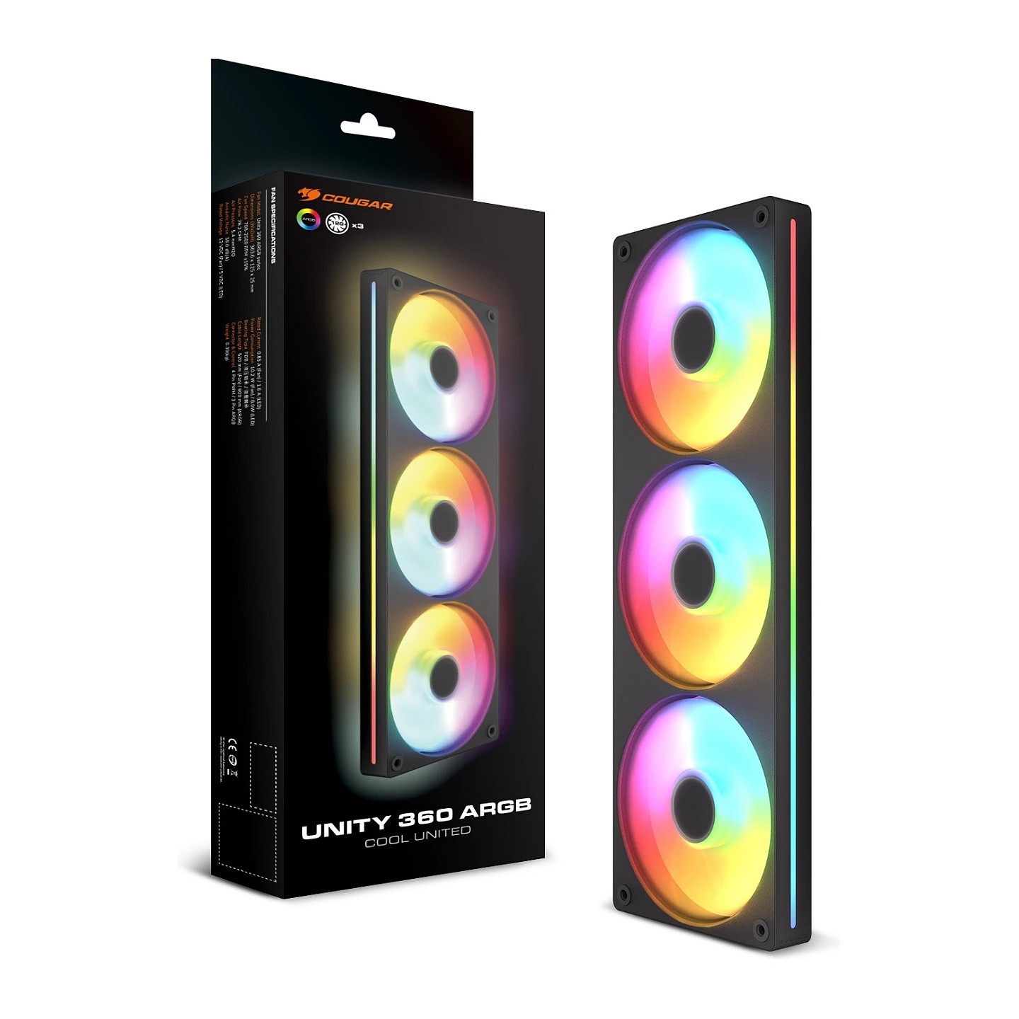 360mm COUGAR Forward-Lüfter Unity360-FB.360 ARGB PWM. schwarz — Buy in Cyprus with Fast Delivery