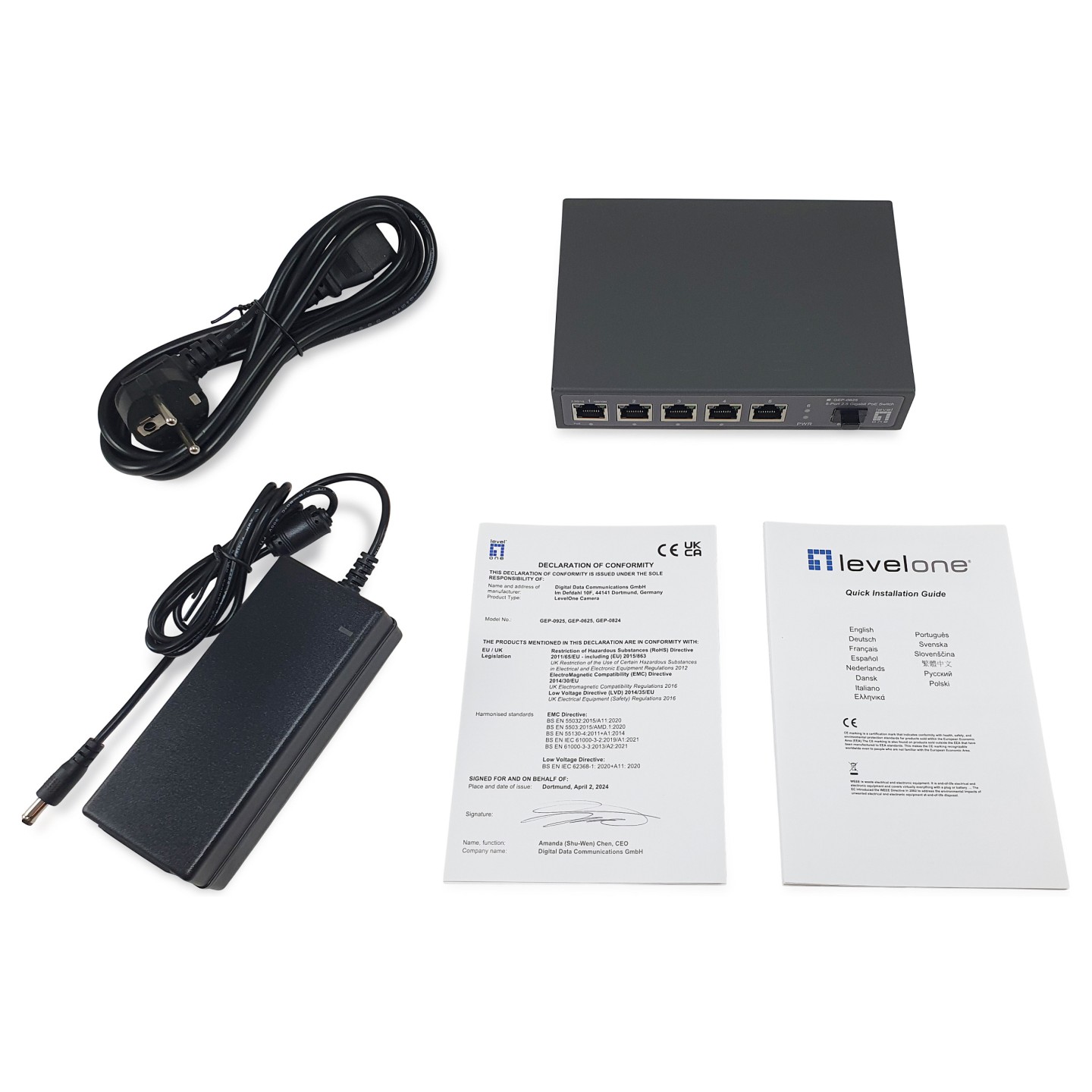 LevelOne PoE+Switch 4x2.5GE PoE 1x2.5GE +65W unmanag.Plastik — Buy in Cyprus with Fast Delivery