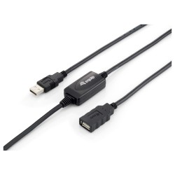 Equip Kabel USB-A 2.0 - to A Verl. St Bu 10.00m 480Mbps akt.sw — Buy in Cyprus with Fast Delivery