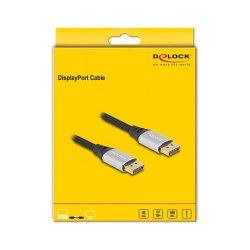 DELOCK DisplayPort Kabel 16K 60 Hz 2m silber Metall — Buy in Cyprus with Fast Delivery