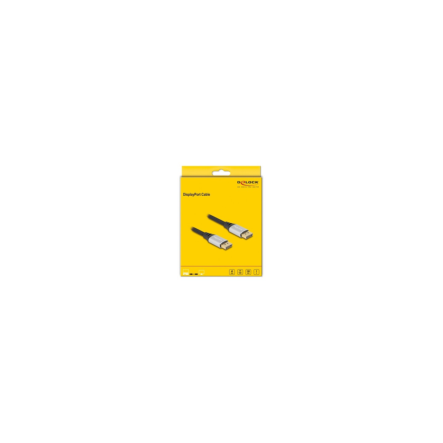 DELOCK DisplayPort Kabel 16K 60 Hz 2m silber Metall — Buy in Cyprus with Fast Delivery