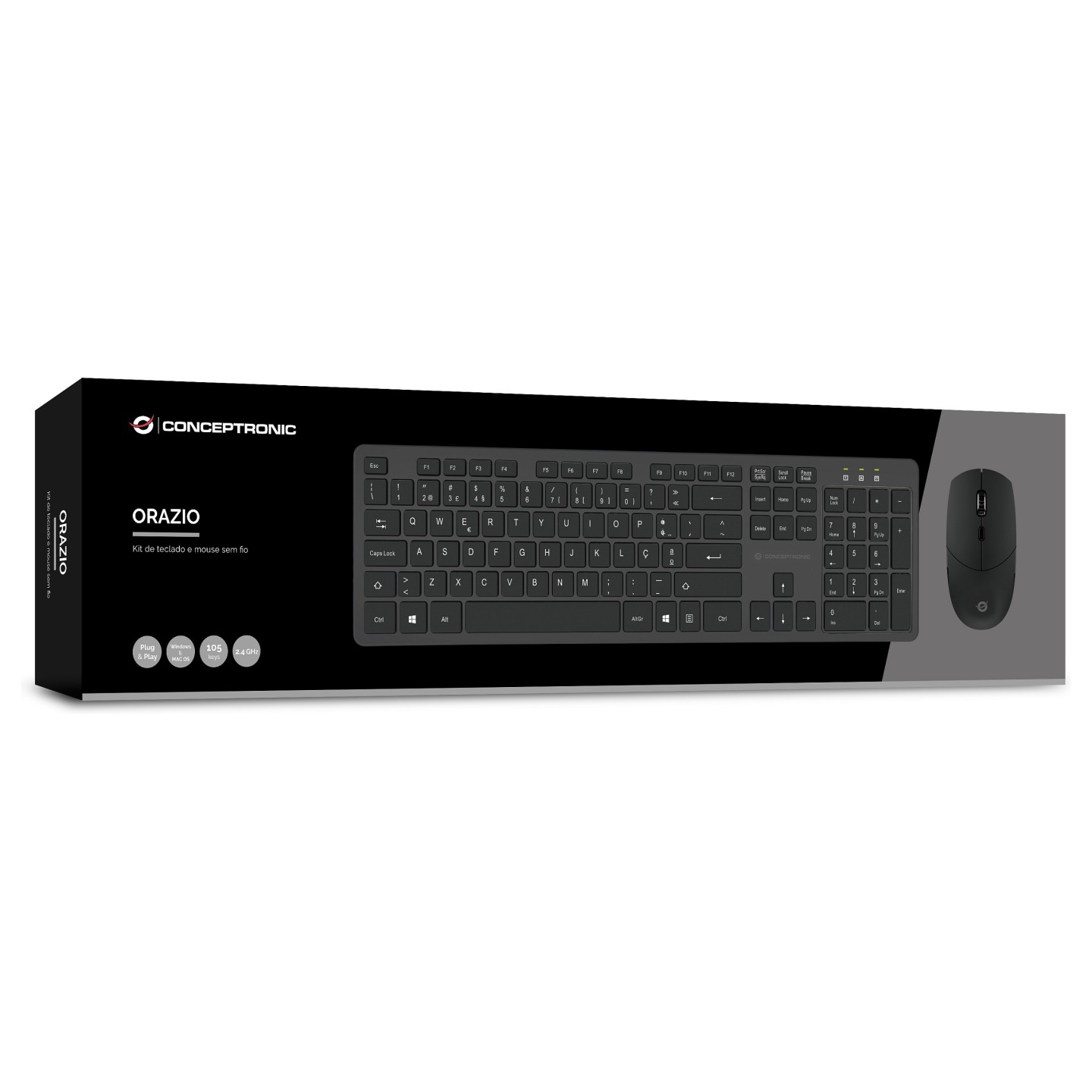 CONCEPTRONIC Wireless Keyboard+Mouse.Layout portugiesisch sw — Buy in Cyprus with Fast Delivery
