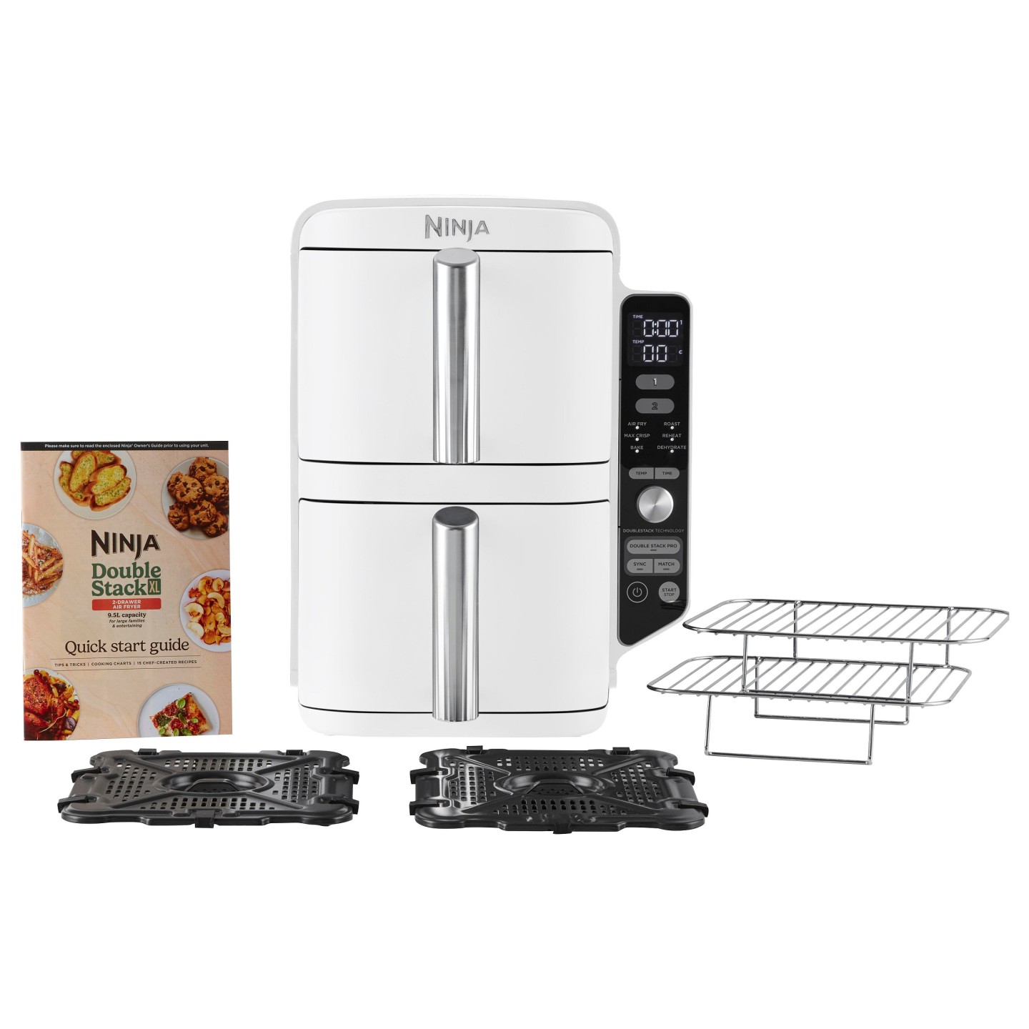 Ninja SL400EUWH Double Stack XL 9.5L Heißluftfritteuse Weiß — Buy in Cyprus with Fast Delivery