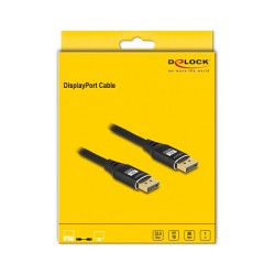 DELOCK DisplayPort Kabel 8K 60 Hz 1m schwarz Metall — Buy in Cyprus with Fast Delivery