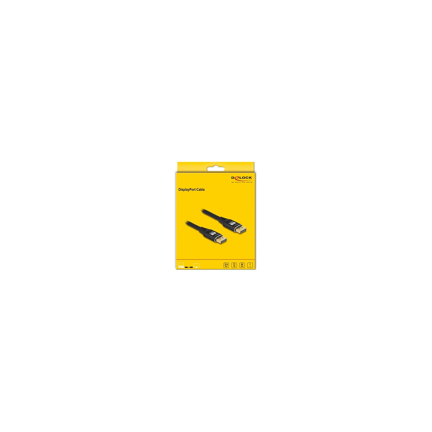 DELOCK DisplayPort Kabel 8K 60 Hz 1m schwarz Metall — Buy in Cyprus with Fast Delivery