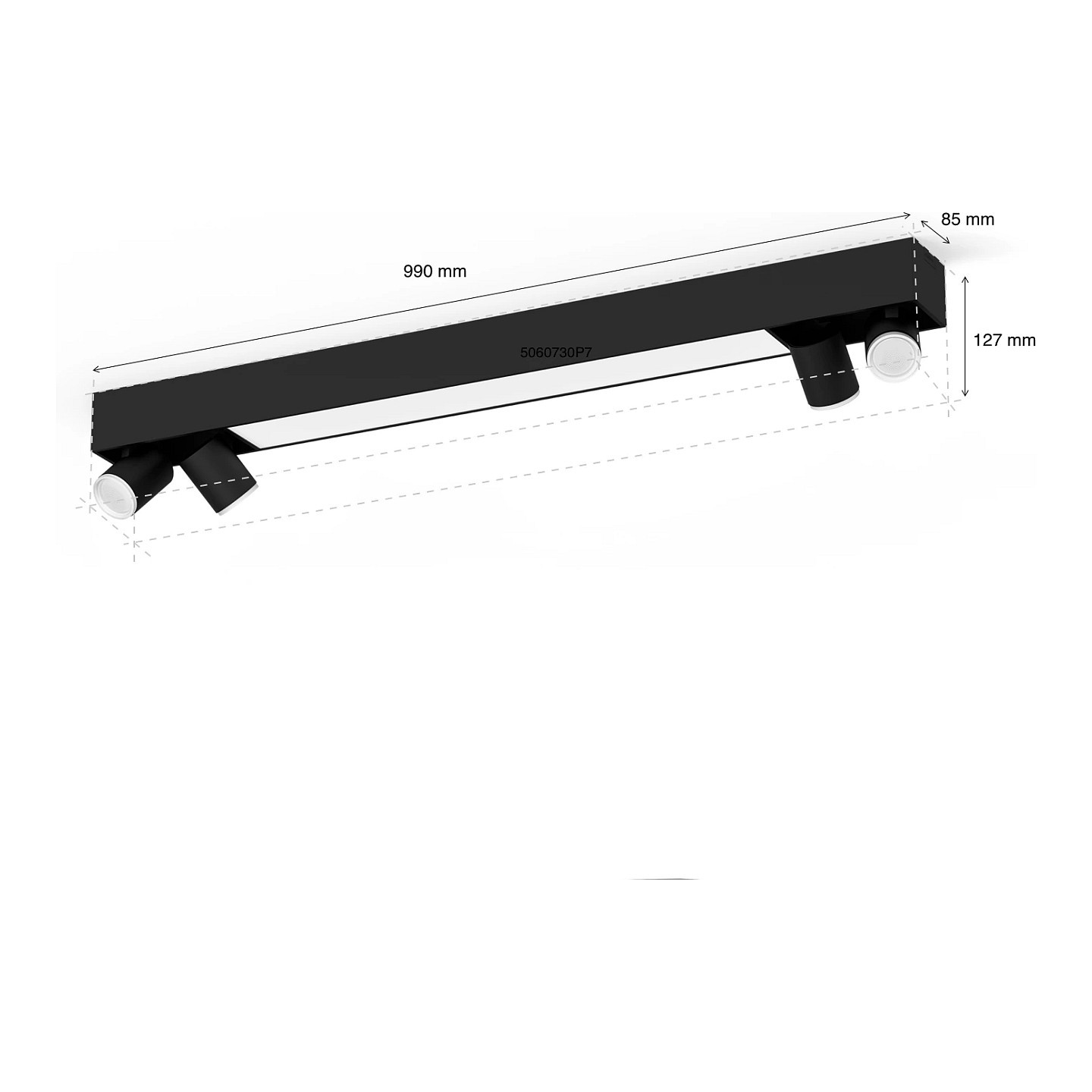 Philips Hue White & Color Amb. BT Centris Spot 4 flg. sw 4200lm & Dimmschalter — Buy in Cyprus with Fast Delivery