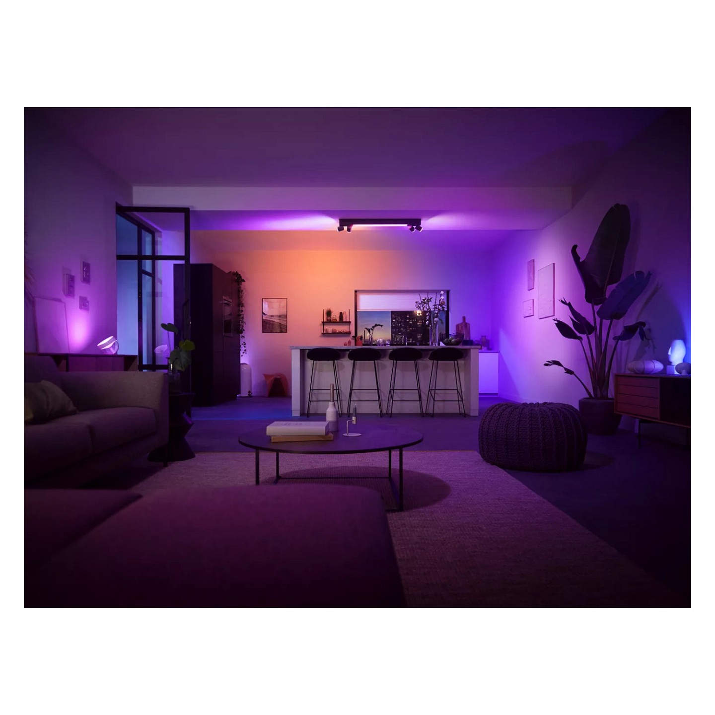 Philips Hue White & Color Amb. BT Centris Spot 4 flg. sw 4200lm & Dimmschalter — Buy in Cyprus with Fast Delivery