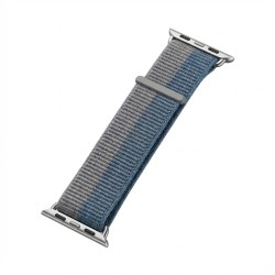 Premium Plus Armband für Apple Watch. Grau Blau. 44mm. 45mm. 42mm (Series 1 2 3). 49mm. 46mm. GA-MAG-BNDA-PP-CGBL