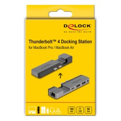 Dockingstation für MacBook Pro MacBook Air ThunderboltTM 4 mit 5K Auflösung 100 W PD 10 Gbps Hub LAN Audio